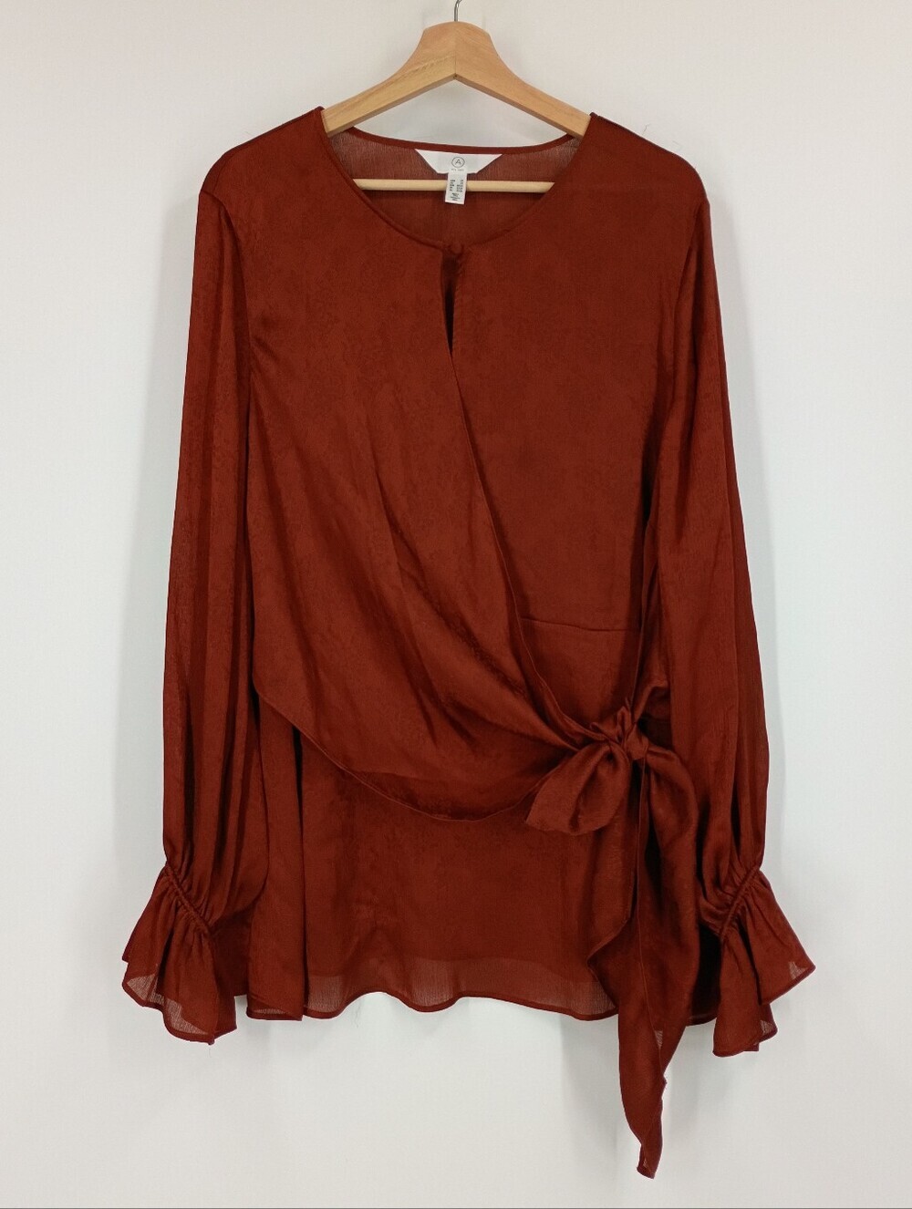 Addition Elle Asymmetrical Wrap Blouse